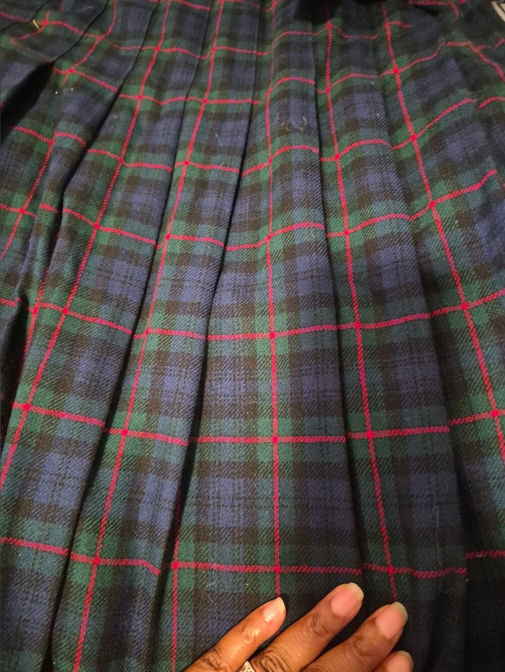 Pendleton Black Watch Tartan Plaid Wool Pleated Skirt 18W USA - Picture 5 of 6